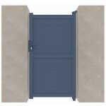 Portillon aluminium c02 gris 7016 - largeur entre piliers 1048mm - hauteur 1800mm