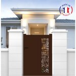 Packit - portillon aluminium découpe laser en kit dimensions l. 1000 (entre piliers) x h. 1500 mm couleurs ... Packit - portillon aluminium découpe laser en kit dimensions l. 1000 (entre piliers) x h. 1500 mm couleurs ...