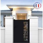 Packit - portillon aluminium découpe laser en kit dimensions l. 1000 (entre piliers) x h. 1500 mm couleurs ... Packit - portillon aluminium découpe laser en kit dimensions l. 1000 (entre piliers) x h. 1500 mm couleurs ...
