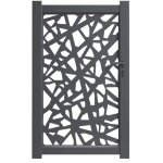 Portillon aluminium imola haut 160 x larg 100 cm remplissage t�le alu d�coupe laser prisme gris 7016 ...