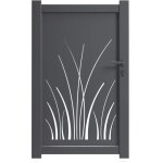 Portillon aluminium monza haut 180 x larg 100 cm remplissage t�le alu d�coupe laser jonc gris 7016 vendu ...