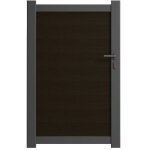 Portillon aluminium remplissage composite 3d gris fonc� haut 160 cm x larg 100 cm vendu sans poteaux