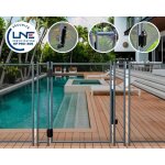 Portillon automatique securipool 130cm gris anthracite fixations 16mm barrière piscine démontable Portillon automatique securipool 130cm gris anthracite fixations 16mm barrière piscine démontable