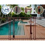 Portillon automatique securipool 130cm marron chocolat fixations 16mm barrière piscine démontable Portillon automatique securipool 130cm marron chocolat fixations 16mm barrière piscine démontable