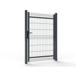 Portillon clôture maille 200x50 secur16 - 3d l1000 x h1500 gris ral7016 Portillon clôture maille 200x50 secur16 - 3d l1000 x h1500 gris ral7016