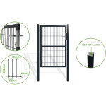 Casanoov - portillon grillag 1m razo 100x140cm gris