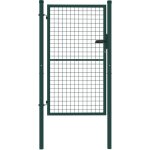 Portillon de jardin en acier 97 x 200 cm portail de jardin avec serrure, cls et poigne, dcoration ...