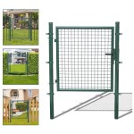 Swanew - portillon de jardin clture avec serrure et poigne portail en acier galvanis revtement en ...