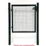 [jamais utilise] portillon de jardin filiac garden plus en acier vert largeur porte 87cm - f8020002