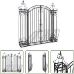 Portillon ornemental de jardin fer forg 122 x 20, 5 x 134 cm - portillon de jardin - portail dcoratif ...