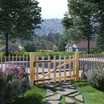 Design in - portillon, portail de jardin simple de cl�ture bois de noisetier 100x60 cm cfw76248
