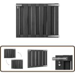 Portillon wpc 100x80 cm gris - porte de jardin - portillon - cl�ture - barri�re - bois composite