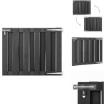 Portillon wpc 100x80 cm gris - porte de jardin - portillon - cl�ture - barri�re - bois composite