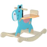 Portique avec balan�oire et �ne � bascule b�b� bleu - vert 59x27x43 cm - poign�es de s�curit�, aire de ...