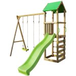 Kangui - tour et portique bois enfant walli - toboggan, balan�oires, escalade et cabane