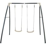 Portique en metal - balancoire double, pour 2 enfants balan�oire metal, portique balan�oire m�tal pour ...