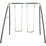 Portique en metal - balancoire double, pour 2 enfants balan�oire metal, portique balan�oire m�tal pour ...