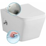 Sapho - porto - wc suspendu avec douchette de bidet, rimless, blanc pz102rx