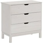 Post - commode � 4 tiroirs en pin blanc