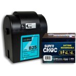 Intellishock - poste de clture b25 et batterie 12 v 14 ah