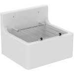 Porcher - poste d'eau 46 x 38 cm avec grille porte seau, blanc (s593901)