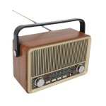 Poste radio vintage retro, am / fm / sw poste radio portable rechargeable avec batterie 1800mah, radio ...