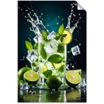 Poster autocollant cocktail mojito citron vert fruits 40x60