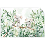 Poster autocollant herbes de la pampa noir et blanc 90x60