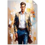Poster autocollant homme  un dfil de mode 90x130