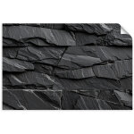 Poster autocollant pierre noire structure ardoise 30x20