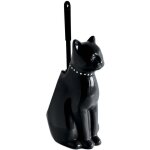 Pot  balai brosse wc chat noir onyx