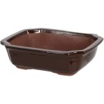 Pot pour bonsai rectangulaire l en terre cuite - marron - l 30, 8 x p 24, 8 x h 9, 2 cm - livraison gratuite ...