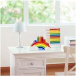 Pot � crayons en bois, bo�te de rangement arc - en - ciel, organiseur de bureau, fournitures de bureau, ...
