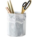 Pot  crayons, support de bureau en marbre, pot  crayons pour filles et enfants, organiseur de bureau ...