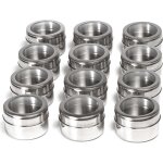 Pots � �pices magn�tique, set de 12 bo�tes � �pices magn�tiques, bo�te d'assaisonnement en acier inoxydable, ...