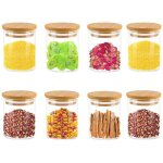 Rnemitery - pots � �pices en verre avec couvercles - 8 pots x 250 ml - r�cipients pour �pices de cuisine ...