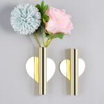 Pot de fleurs 2 pi�ces vase en or mural pots d�coratifs d'int�rieur modernes pour mur de fond, salon ...