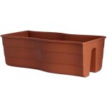 Pot de fleurs pour balustrade wave 60 terre cuite