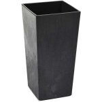 Pot de fleurs en b�ton noir porto h46x25x25 cm