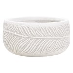 Beliani - pot de fleurs blanc cassé en fibres d'argile rond cache - pot 25 x 25 x 14 cm ftero Beliani - pot de fleurs blanc cassé en fibres d'argile rond cache - pot 25 x 25 x 14 cm ftero