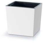 Pot de fleurs carré bas urbi durs300l blanc Pot de fleurs carré bas urbi durs300l blanc
