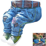 Pot de fleurs cr�atif en r�sine inspir� d'un jean, pot de fleurs d�coratif pour le jardin, pot de fleurs ...