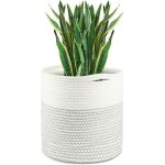 Pot de fleurs de avec doublure, panier de rangement tiss� en coton cache pot plante interieur pour plantes ...