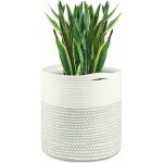Shining house - pot de fleurs de avec doublure, panier de rangement tissé en coton cache pot plante interieur ... Shining house - pot de fleurs de avec doublure, panier de rangement tissé en coton cache pot plante interieur ...