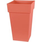 Pot de fleur haut carr� - eda - toscane - 39 cm - 62 l - int�rieur / ext�rieur - 39 x 39 x h. 65 cm - ...