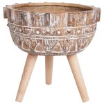 Pot de fleurs industriel jardinire magnsium support en bois marron clair asplenium