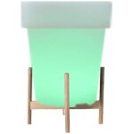 Pot de fleur lumineux de led, pot de plante d'orchid�e de lumi�res de jardin imperm�ables pour le d�cor ...