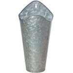 Pot de fleurs mural rustique en m�tal galvanis�, d�coration murale � suspendre, vase mural pour plantes ...