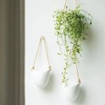 Pots de fleurs muraux pots de fleurs suspendus en c�ramique 2 pi�ces d�coration murale pour int�rieur, ...