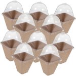 Pots de fleurs et plantes - pack de pots de jardin r�utilisables avec couvercles